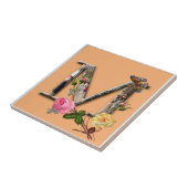 Decoratief Initiaal "M" Tegeltje (Zijkant)