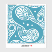 Decoratief Initiaal S Monogram Sticker - S (Vel)