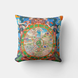 Decoratief Japans Pattern Brown Kussen