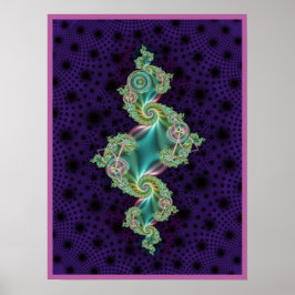 Decoratief Julia Fractal Poster