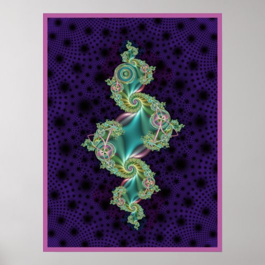 Decoratief Julia Fractal Poster (Voorkant)