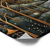 Decoratief kerstbos poster (Hoek)