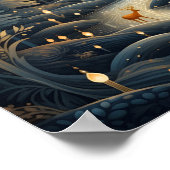 Decoratief kerstbos poster (Hoek)