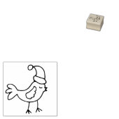 Decoratief kerstgevierd vogelstempel 	rubberstempel (Gestempeld)
