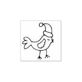 Decoratief kerstgevierd vogelstempel 	rubberstempel (Afrduk)