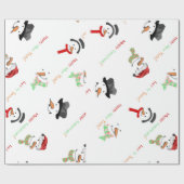 Decoratief kerstkerstkerstkerstkerstkerstkerstkers cadeaupapier (Vlak)