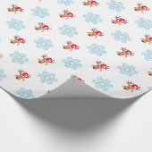 Decoratief kerstkerstkerstkerstkerstkerstrenrenren cadeaupapier (Hoek)