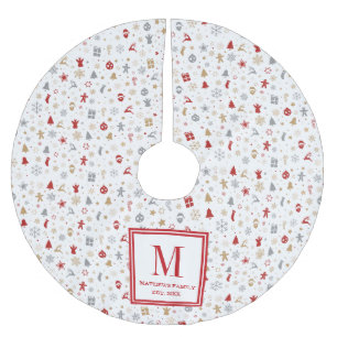 Decoratief Kerstthemapatroon Kerstboom Rok
