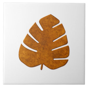 Decoratief koper Monstera Leaf Ceramic Tegel Tegeltje