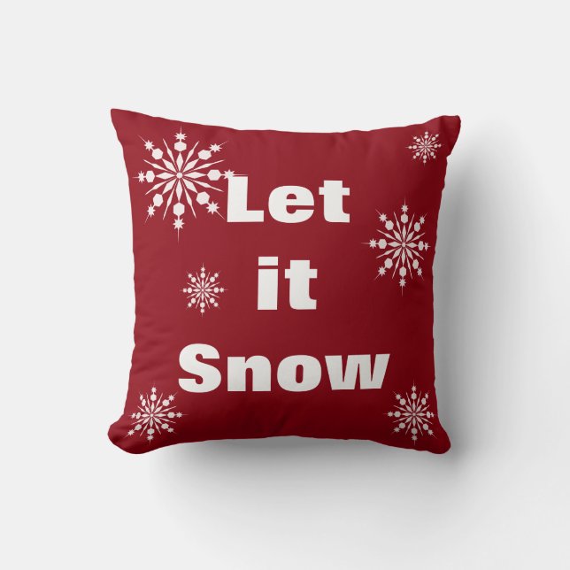 Decoratief laat het sneeuwkristal snowflake kerst kussen (Voorkant)