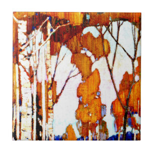 Decoratief landschap door Tom Thomson Tegeltje