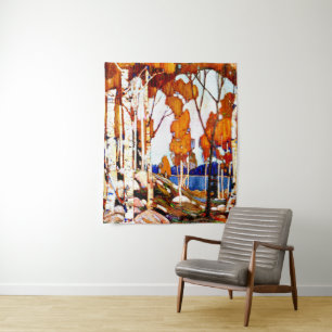 Decoratief landschap door Tom Thomson Wandkleed