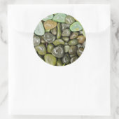 Decoratief landschapsrotsen ronde sticker (Tas)