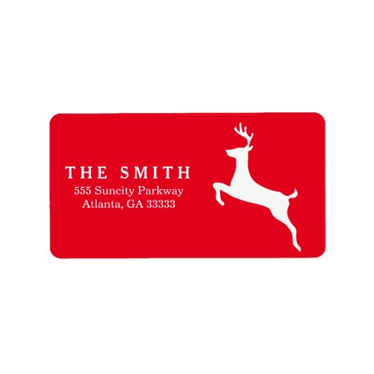 Decoratief Lijst Reindekerst Rood Etiket (Voorkant)