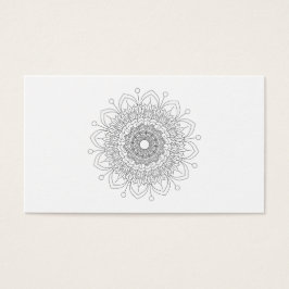 Decoratief mandala geïsoleerd op witte achtergrond visitekaartjes
