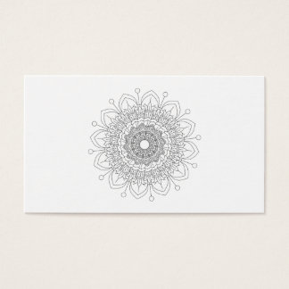 Decoratief mandala geïsoleerd op witte achtergrond visitekaartjes