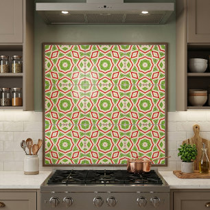 Decoratief Marokkaans Mosaic Red Green White Patte Tegeltje