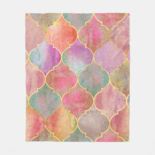  decoratief marokkaans naadloos patroon met fleece deken