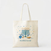 Decoratief Menorah Hanukkah Holiday Tote Bag (Voorkant)