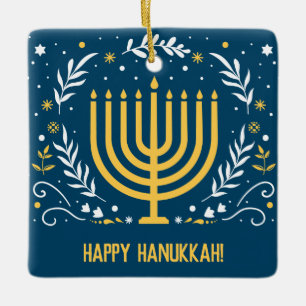 Decoratief Menorah Hanukkah Keramisch Ornament