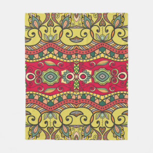 Decoratief met de hand getekend naadloos Abstract Fleece Deken