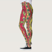 Decoratief met de hand getekend naadloos Abstract  Leggings (Links)