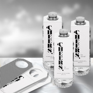 Decoratief Modern Wedding Cheers ID887 Flessenhanger