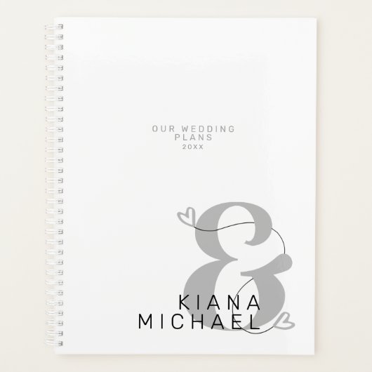 Decoratief Modern Wedding ID887 Planner (Voorkant)