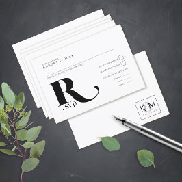 Decoratief Modern Wedding RSVP ID887