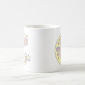Decoratief Monogram C harten en bloemen mok (Center)