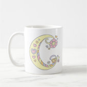 Decoratief Monogram C harten en bloemen mok (Links)