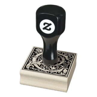 Decoratief monogram letter C Rubberstempel