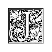 Decoratief Monogram Letter J Rubberstempel (Afrduk)