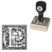 Decoratief Monogram Letter L Rubberstempel (Gestempeld)