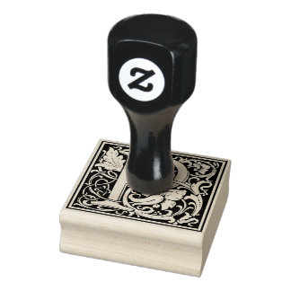 Decoratief monogram letter P Rubberstempel