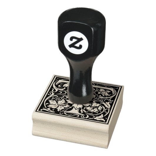 Decoratief Monogram Letter T Rubberstempel (Stempel)
