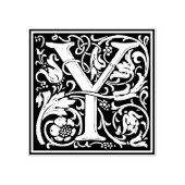 Decoratief monogram letter Y Rubberstempel (Afrduk)