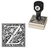 Decoratief Monogram Letter Z Rubberstempel (Gestempeld)