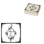 Decoratief monogram 	rubberstempel (Gestempeld)