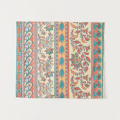 Decoratief naadloos grenspatroon met bloem wandkleed (Voorkant (horizontaal))