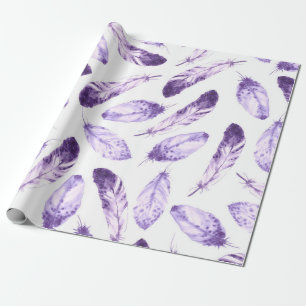Decoratief naadloos patroon met veren. Waterco Cadeaupapier