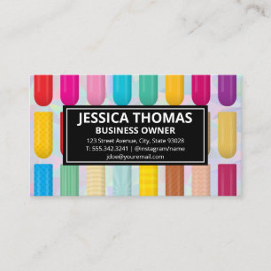 Decoratief nagelpatroon   Geometrische achtergrond Visitekaartje