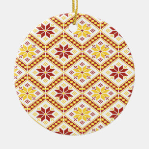 Decoratief Oekraïens kruis verstikt keramisch vers Ornament
