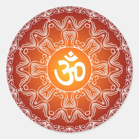 Decoratief ontwerp ronde sticker (Voorkant)