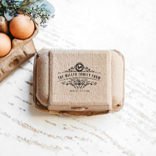 Decoratief Ornament  Script Egg Carton Rubberstempel