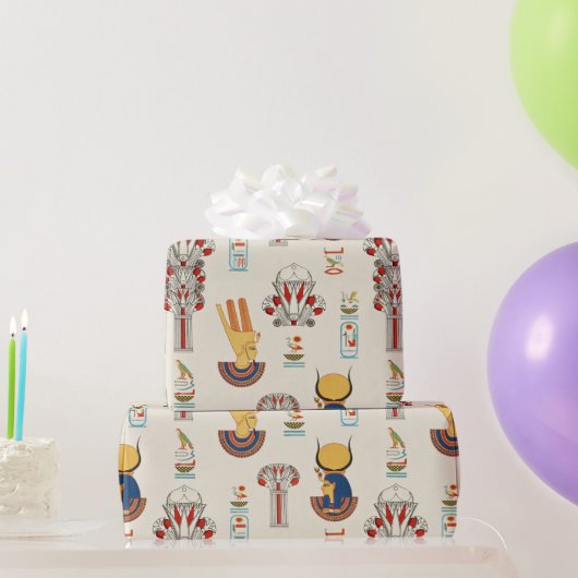 Decoratief oud Egyptisch naadloos patroon Cadeaupapier (Feestgeschenken)