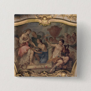 Decoratief paneel van het Ovale Salon Vierkante Button 5,1 Cm