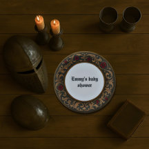 Decoratief papier Bord ontwerp in middeleeuwse sti