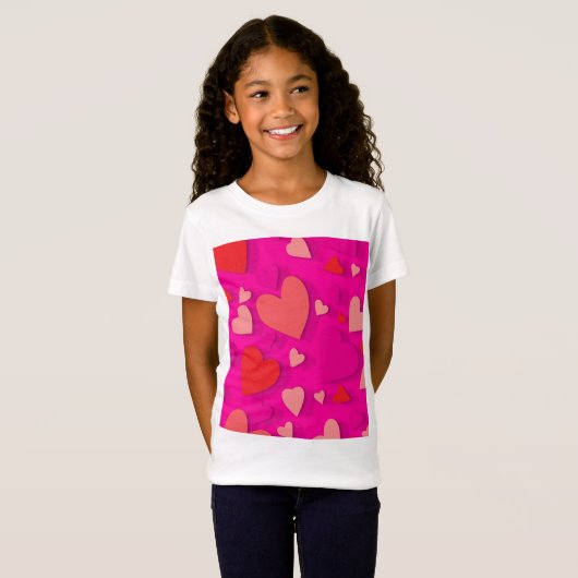 Decoratief papier hart 2 t-shirt (Voorkant volledig)