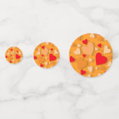 Decoratief papier hart 7 confetti (Achterkanten)